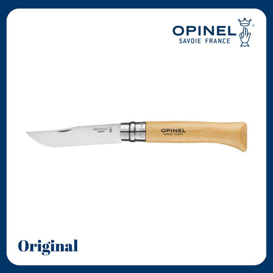Opinel N°10 Stainless Steel Folding Knife - Pisau Lipat Outdoor