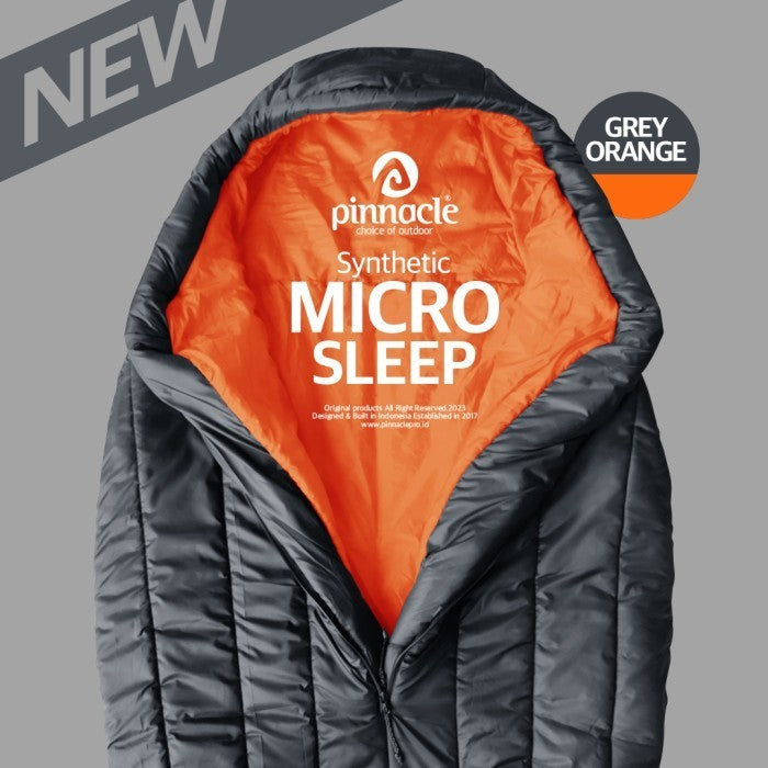 Pinnacle Sleeping Bag Micro Sleep Synthetic - Grey Orange