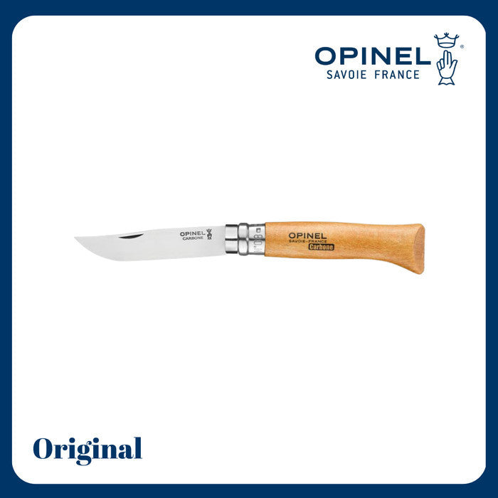 Opinel N°08 Carbon Steel Folding Knife - Pisau Lipat Outdoor