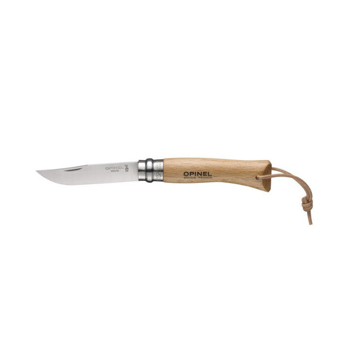 Opinel No 07 Stainless Steel with Leather Lace - Pisau Lipat