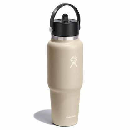 Hydro Flask Wide Flex Straw Cap Travel Bottle Oat 32Oz