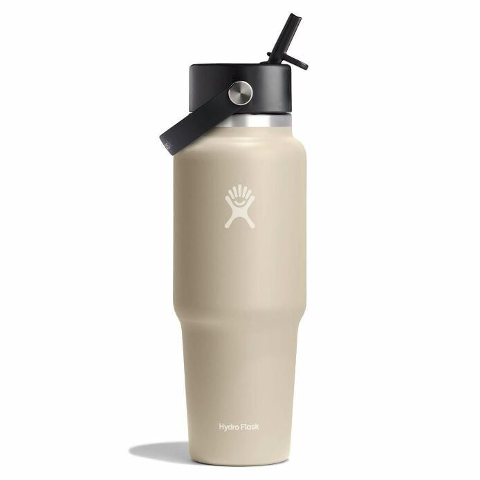 Hydro Flask Wide Flex Straw Cap Travel Bottle Oat 32Oz