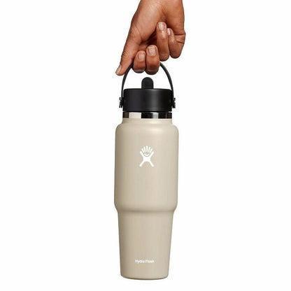 Hydro Flask Wide Flex Straw Cap Travel Bottle Oat 32Oz