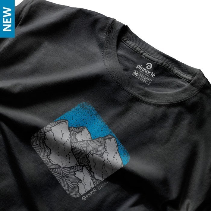 Pinnacle T- Shirt Mountain Lined Black