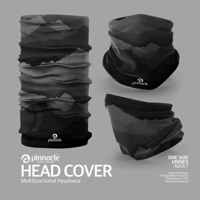 Pinnacle Head Cover Mountain Dot BW