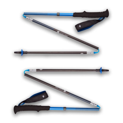 Trekking Pole Lari - Black Diamond NEW Distance Carbon Z Poles Ultra Blue