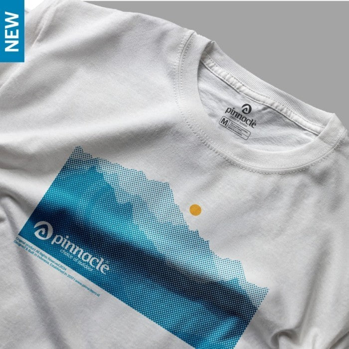 Pinnacle T- Shirt Mountain Raster White