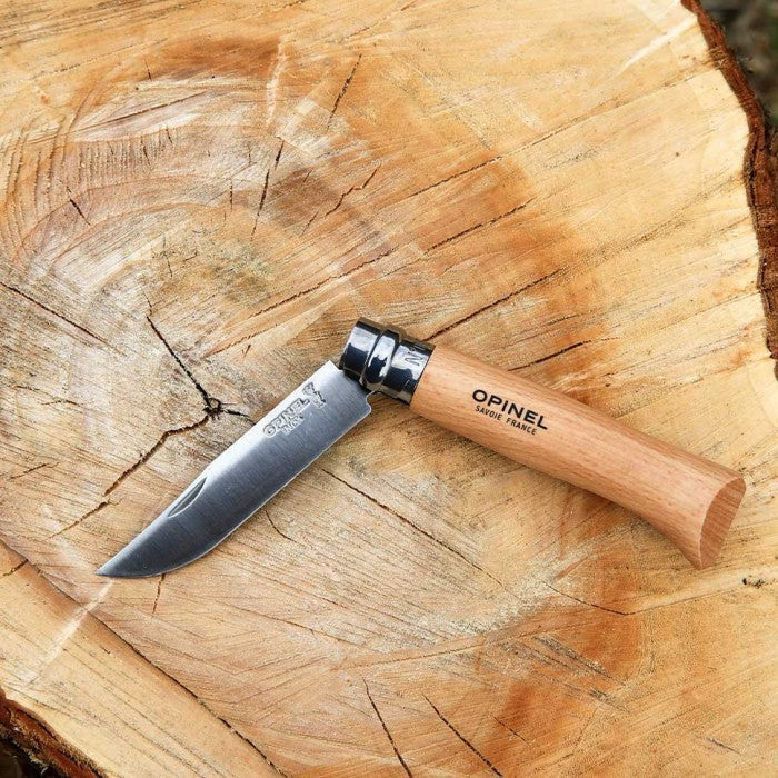 Opinel N°08 Stainless Steel Folding Knife - Pisau Lipat Outdoor