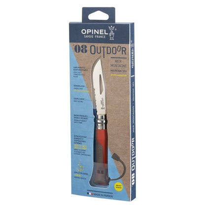Opinel N 08 OUTDOOR Earth - red
