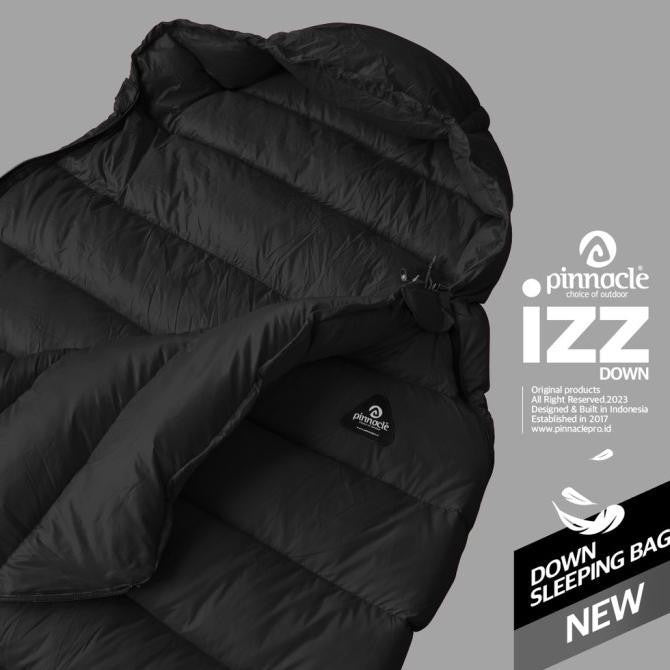 PINNACLE IZZ DOWN SLEEPING BAG - FULL BLACK RIRIRUMASYA