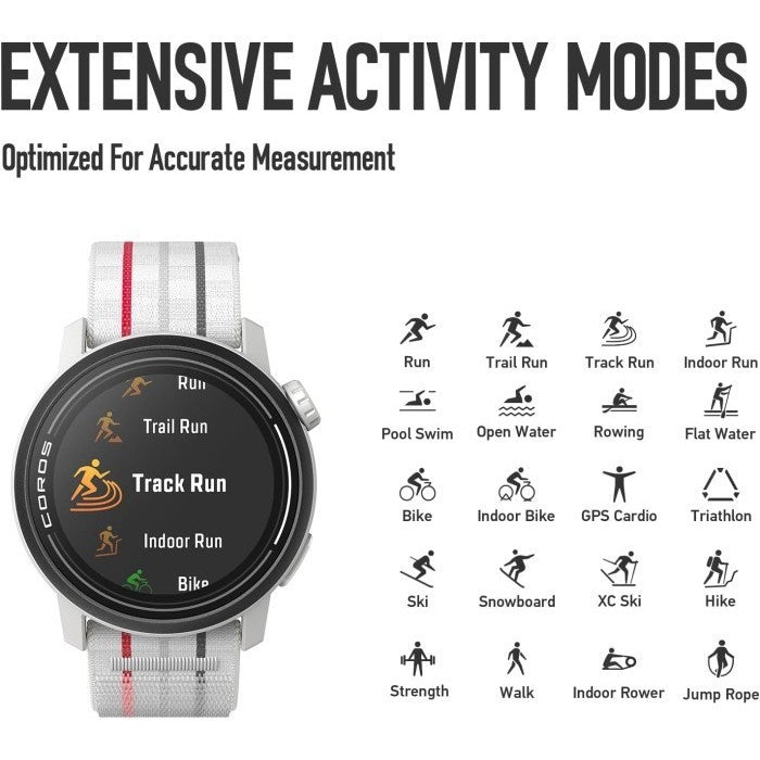 Coros Pace 3 GPS - Black Silicone Band / Running Sport Watch / Jam Tangan Smartwatch Outdoor