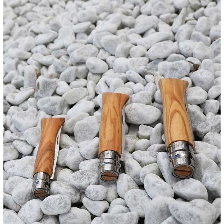 Opinel N°06 Olive Wood Handle Folding Knife - Pisau Lipat Outdoor