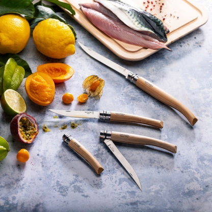 Opinel Effilé 08 Slim Line Knife - Beechwood Handle/Stainless Steel