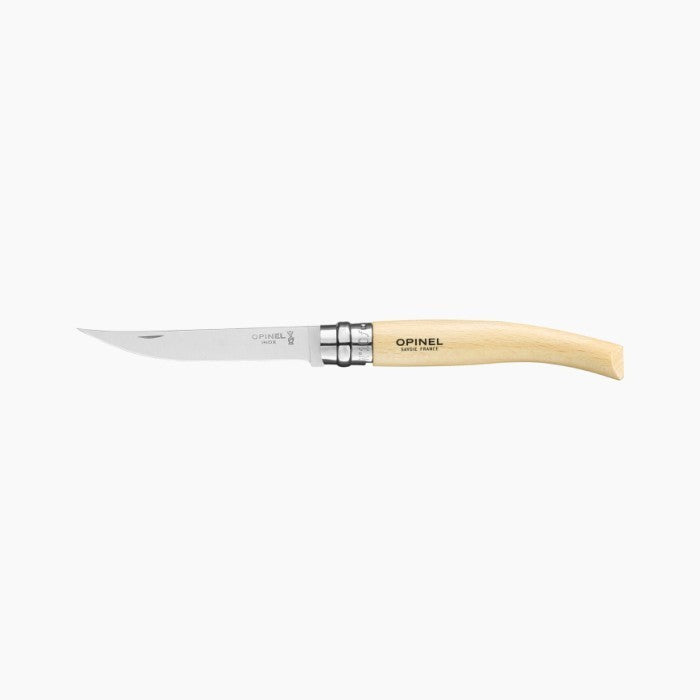 Opinel Slim Line 10 Beech Wood Handle - Pisau Lipat Stainless Steel