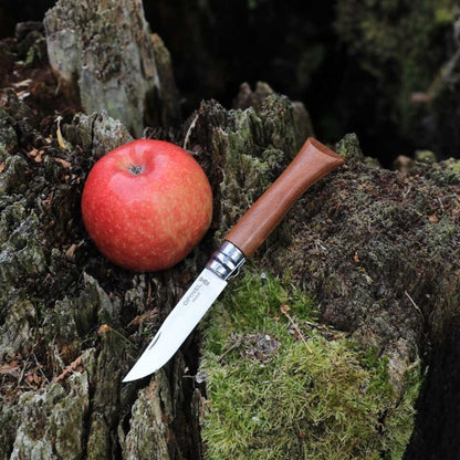 Opinel Luxury No.8 Stainless Steel Walnut Handle Folding Knife
