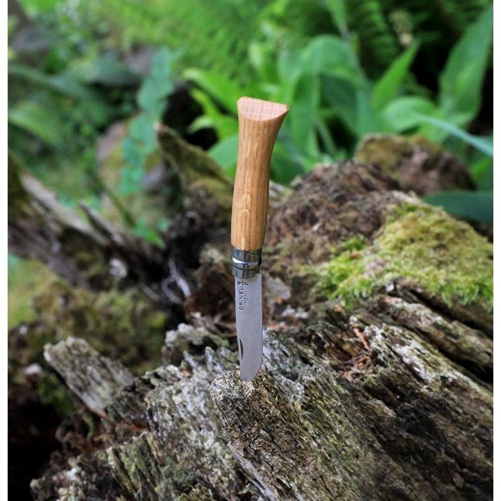 Opinel 09 OAK Wood Handle - Stainless Steel Folding Knife