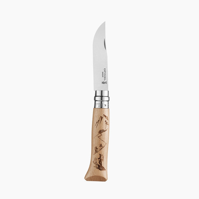 Opinel N°08 Engraved Hiking - Stainless Steel Folding Knife