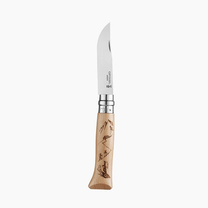 Opinel N°08 Engraved Hiking - Stainless Steel Folding Knife