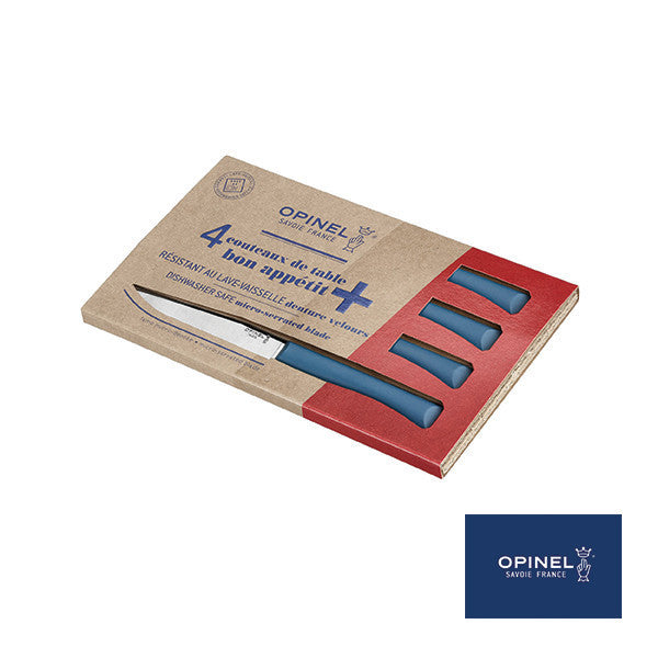 Opinel Set of 4 Table Knives Bon Appetite (Blue)