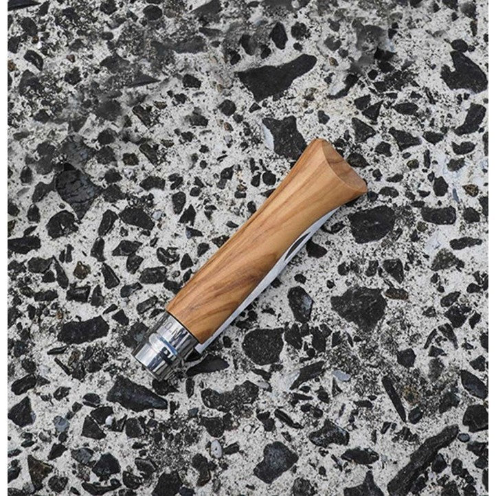 Opinel N°06 Olive Wood Handle Folding Knife - Pisau Lipat Outdoor