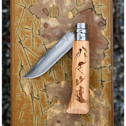 Opinel N°08 Engraved Hiking - Stainless Steel Folding Knife