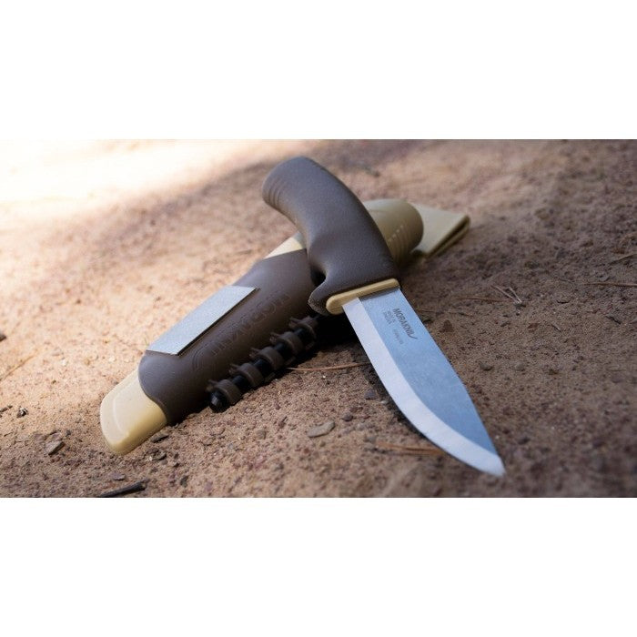Pisau Morakniv Bushcraft Survival Desert (S) - Stainless Steel
