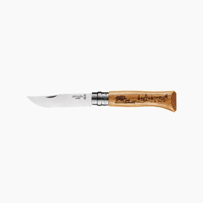 Opinel N°08 Animalia Wild Boar - Engraved Folding Knife/Stainless Steel