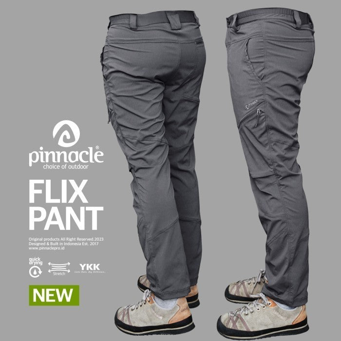 Pinnacle Flix Pant Dark Grey  - Celana Panjang Pria