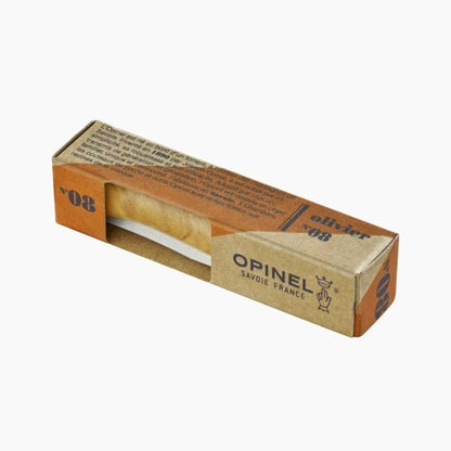 Opinel N°08 Olive Wood Handle Folding Knife - Pisau Lipat Outdoor