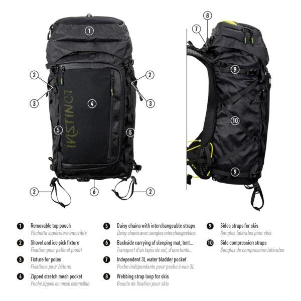 Instinct Alpi 40L (With 2x Softflasks) - Alpine Pack/Running Hydration Vest