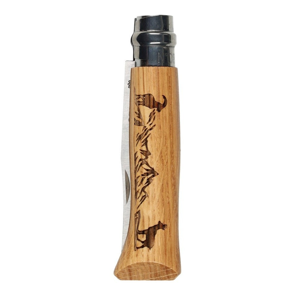 Opinel N°08 Animalia Chamois - Engraved Folding Knife/Stainless Steel