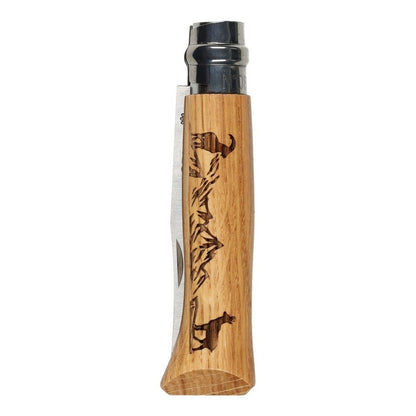 Opinel N°08 Animalia Chamois - Engraved Folding Knife/Stainless Steel