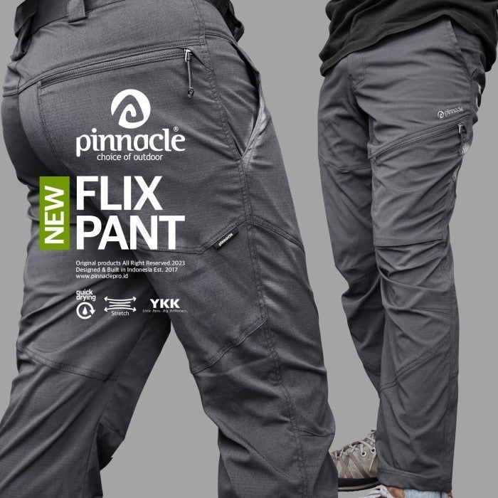 Pinnacle Flix Pant Dark Grey  - Celana Panjang Pria