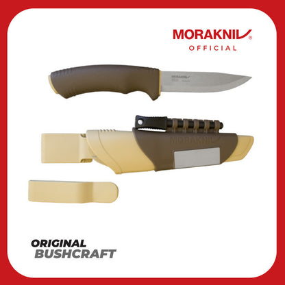 Pisau Morakniv Bushcraft Survival Desert (S) - Stainless Steel
