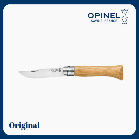 Opinel N°06 Stainless Steel OAK Handle - Pisau Lipat