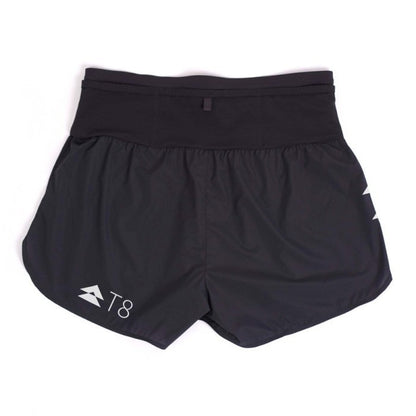 T8 Women's Sherpa Shorts V2 (Black/Silver Logo) - Celana Pendek Lari