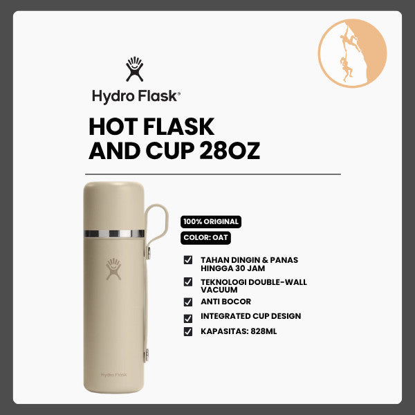 Botol Minum/Tumbler/Termos - Hydro Flask Hot Flask and Cup 28oz/828ml (Oat)