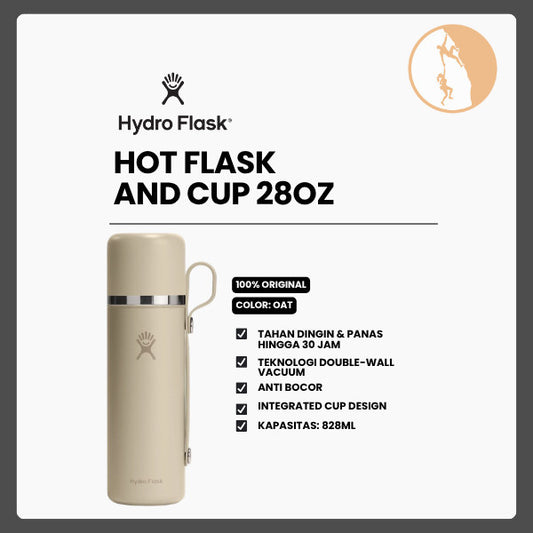Botol Minum/Tumbler/Termos - Hydro Flask Hot Flask and Cup 28oz/828ml (Oat)