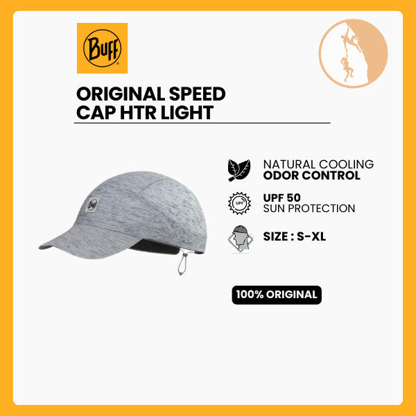 Topi Lari/Hiking - Buff Original Speed Cap HTR Light Grey