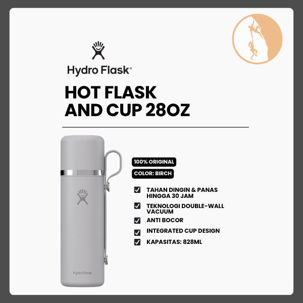 Botol Minum/Tumbler/Termos - Hydro Flask Hot Flask and Cup 28oz/828ml (Birch)