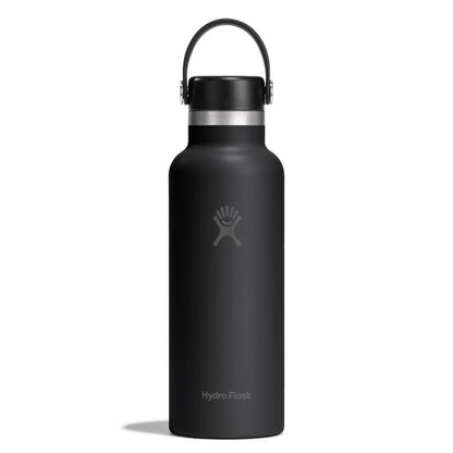 Botol Minum/Tumbler Ringan - Hydro Flask Standard Mouth Flex Cap 18oz/532ml (Black 2.0)