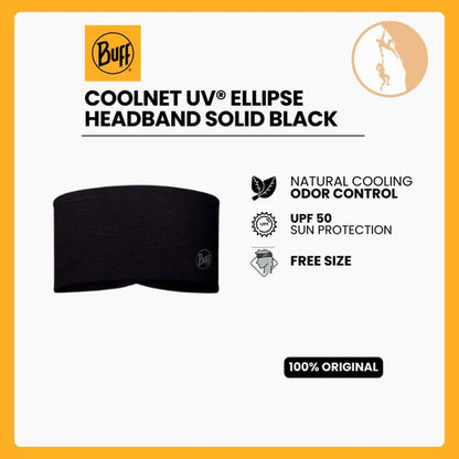 Buff CoolNet UV® Ellipse Headband Solid Black