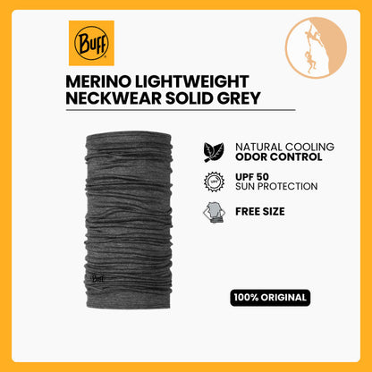 Buff Original Merino Lightweight Neckwear Solid Grey
