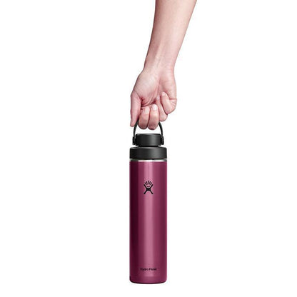 Botol Minum/Tumbler Stainless Steel - Hydro Flask Lightweight Wide Flex Chug Cap 24oz/709ml (Garnet Red)