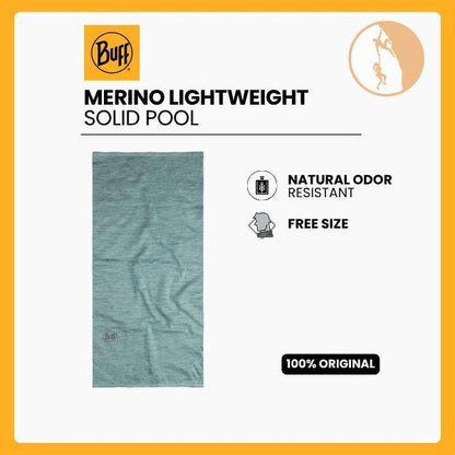 Masker Multifungsi - Buff Original Merino Lightweight Solid Pool