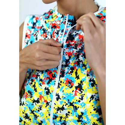 Trijee MD Vest Hoodie Unisex - Multi Dots