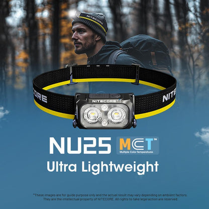 Nitecore Headlamp NU25 MCT 700mAh 400 Lumens - Black