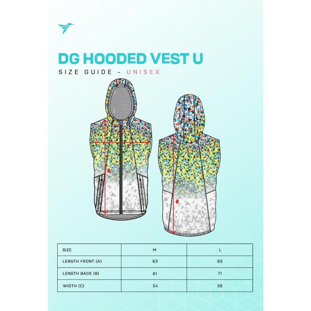Trijee MD Vest Hoodie Unisex - Multi Dots