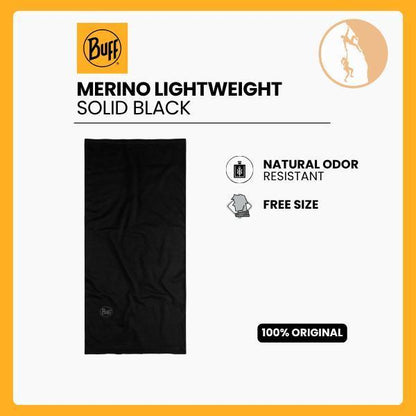 Buff Original Merino Lightweight Neckwear Solid Black