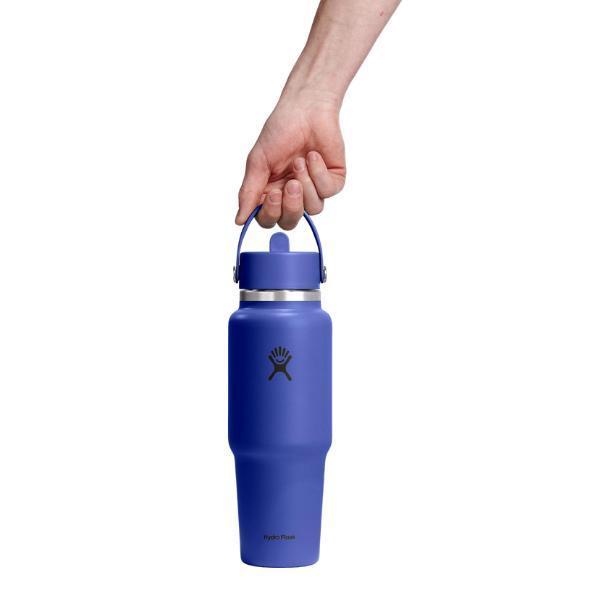 Botol Minum/Tumbler Berpergian - Hydro Flask Wide Mouth Flex Straw Cap Travel Bottle 32oz (Capri Blue)